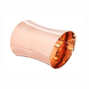 Calvin Klein Women's Wide Stainless Steel Cuff Bracelet in Rose Gold Size 7"